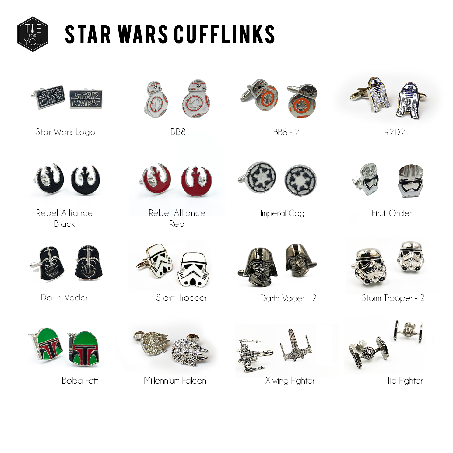 CENWA Star Wars Cufflinks Rebel Alliance Cufflinks Sci Fi Geek Movie Cufflinks Jewelry Gift for Star Wars Fans 